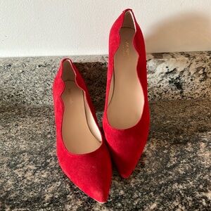 Kate Space Red Suede Heels